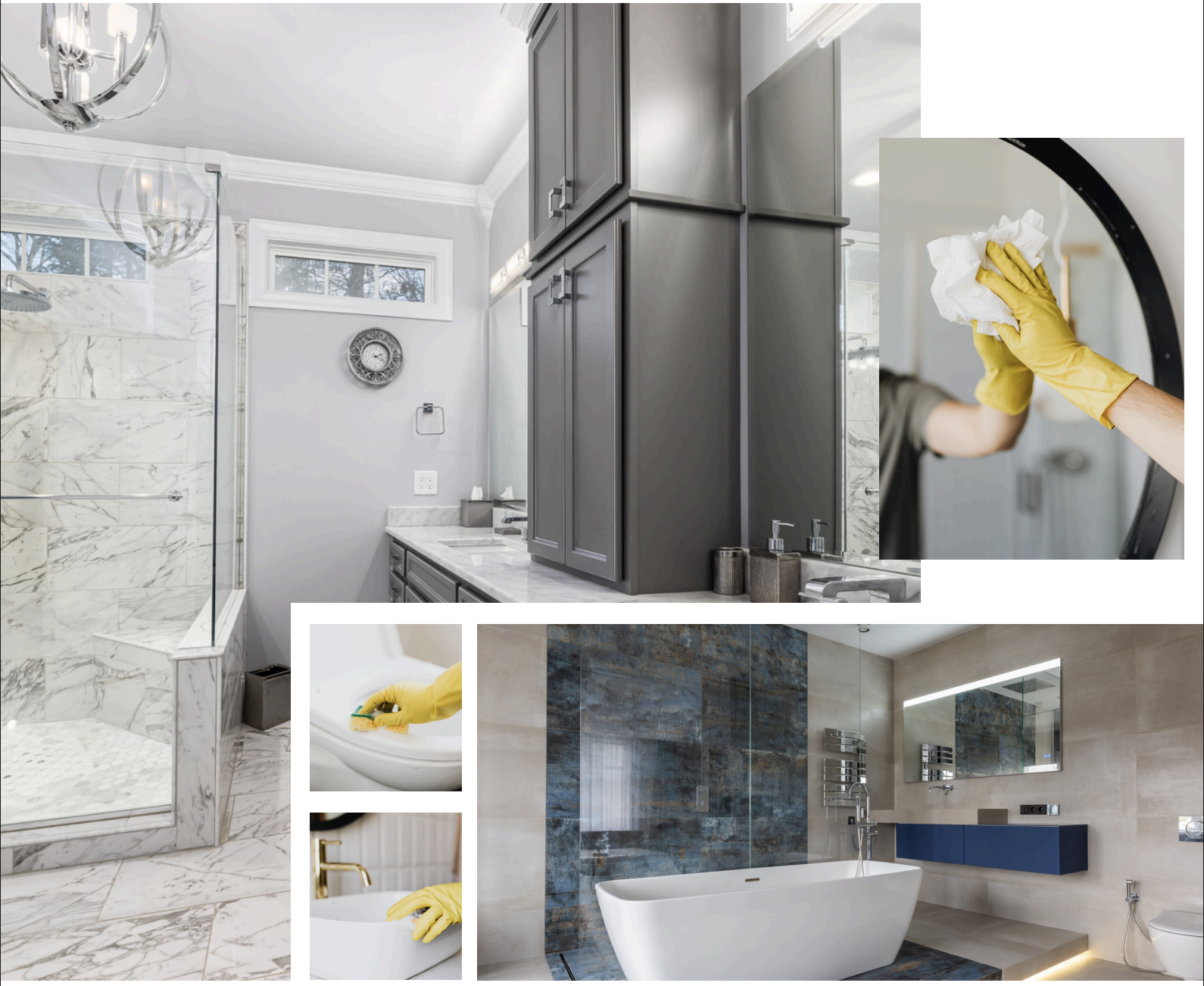 Professional bathroom deep cleaning service showing sparkling results in Newburyport MA