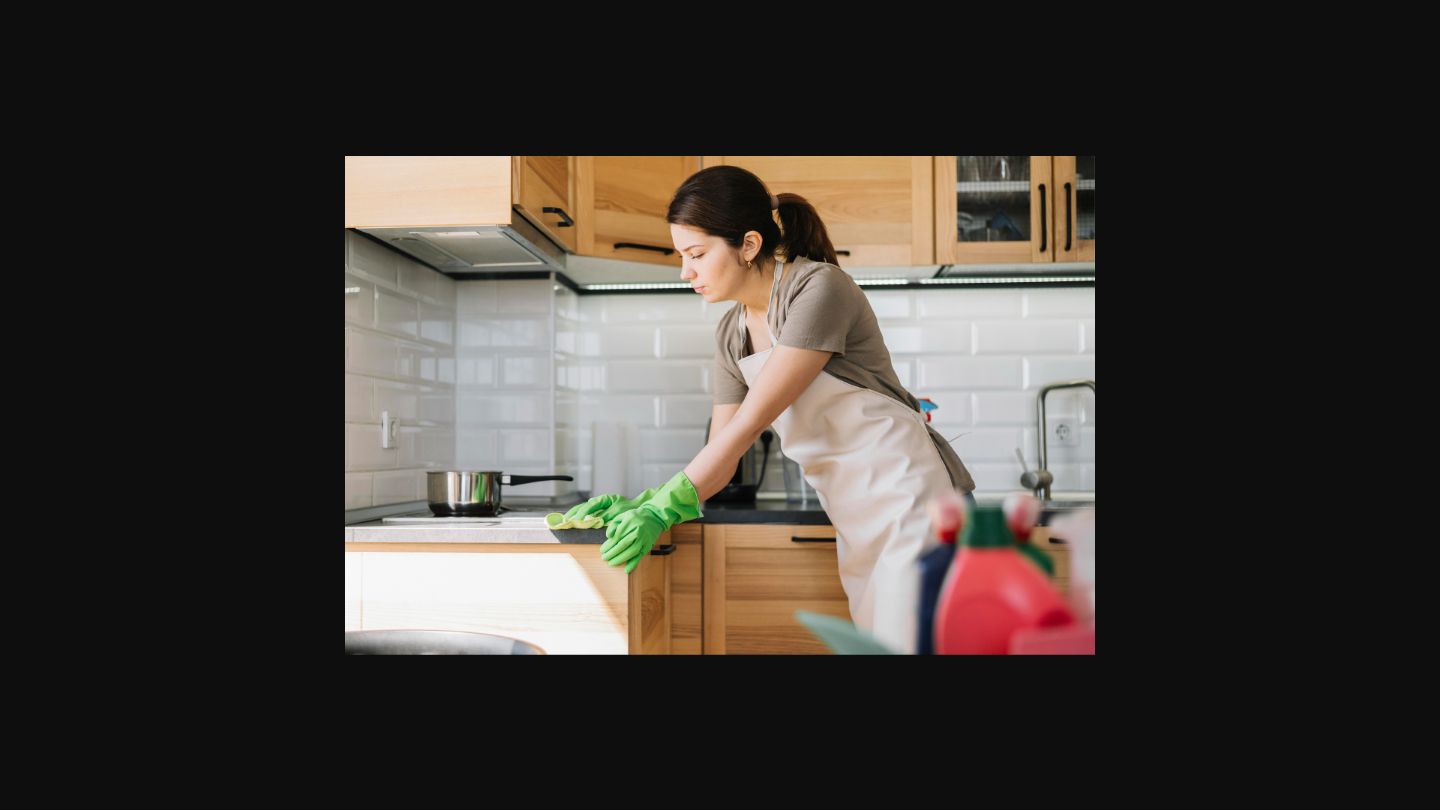 Happy client and professional cleaner with eco-friendly cleaning supplies in Newburyport Massachusetts home